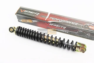 Амортизатор задній GY6/Honda - 305мм*d41мм (втулка 10мм / вилка 8мм), чорний