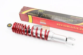 Амортизатор задній GY6/Honda - 320мм*d55мм (втулка 10мм / вилка 8мм) регул., червоний