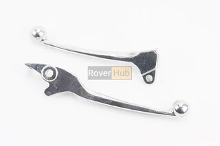 Рычаги руля левый, правый к-кт 2шт (под диск./барабан. тормоз) Honda AF20 "хром", тип 2