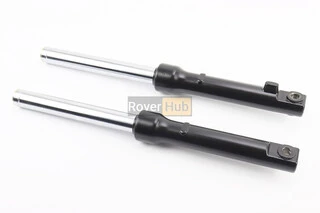 Амортизатор передній к-кт 2шт Honda DIO, 395мм (під бараб. гальм) Якісні, ЧОРНИЙ