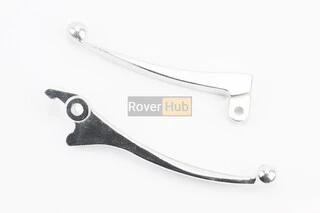 Важелі керма лівий, правий к-кт 2шт (під диск. / барабан. гальмо) Suzuki AD50 "хром"