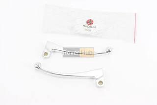 Важелі керма лівий, правий к-кт 2шт (під диск. / барабан. гальмо) Suzuki AD50 "хром"