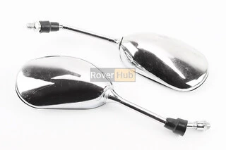 УЦЕНКА Зеркала к-кт DIO- хром "капли", м10 "компакт" (под покраску, есть царапины, см. фото)