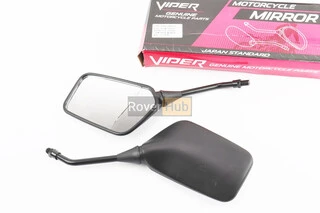 УЦЕНКА Зеркала к-кт КВАДРАТ- черные , м10 (правое треснуто)