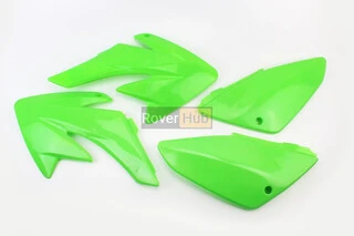 Пластик - ВЕСЬ к-кт деталей - 7од. ЗЕЛЕНИЙ, Honda CRF70/KAYO CRAZY CAT 140cc/GEON X-PIT