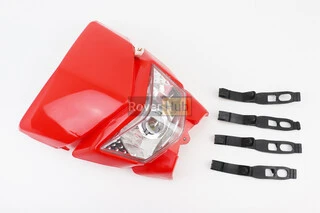 Пластик - обтічник + фара, ЧЕРВОНИЙ, тип 7