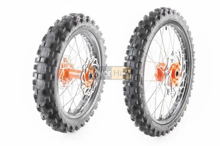Terra-X 250 (2019) Колесо переднє спицьоване у зборі 1,6-21+ Колесо заднє спицьоване у зборі 2,15-18 + дики гальмівні + зірка,