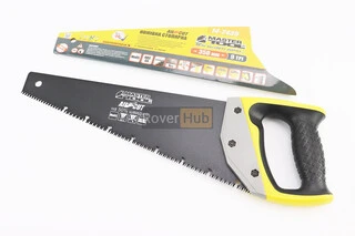 Ножовка по дереву 350мм, 9TPI MAX CUT, закаленный зуб, 3D заточка, тефлоновое покрытие, BLACK ALLIGATOR 14-2435