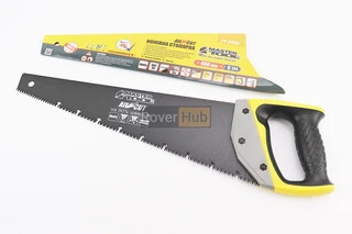 Ножовка по дереву 400мм, 9TPI MAX CUT, закаленный зуб, 3D заточка, тефлоновое покрытие, BLACK ALLIGATOR 14-2440