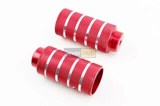 Пеги ВМХ &Oslash;50х112мм під вісь10мм, алюмінієві, червоні к-кт