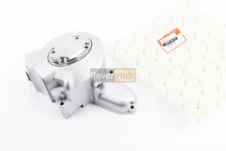 Кришка двигуна ліва (для статора магнето на 2 котушки) 110cc + кришка овальна (можливі дефекти фарбування)