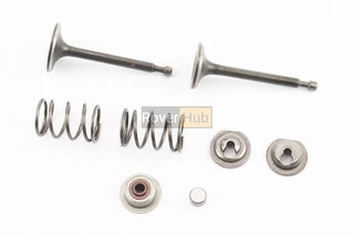 Клапан впускний, випускний к-кт 2шт 170F + пружина-2шт + компенсатор клапана-1шт + тарілка клапана-2шт + сальник клапана-2шт, +