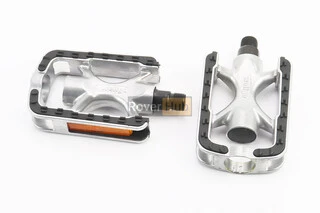 Педалі CITY 9/16" (107x70x26.5mm) алюмінієві, сріблясто-чорні C33