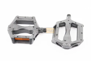 Педалі MTB 9/16" (100x90x20mm) пластикові, чорні (без підшипників)