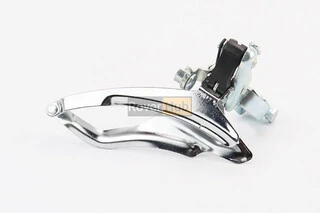 Перемикач ланцюга передній з верхньою тягою, кріпл. 28,6мм, під зірку 42Т, хром