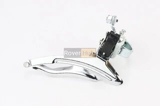 Перемикач ланцюга передній з нижньою тягою, кріпл. 28,6мм, під зірку 42Т, хром