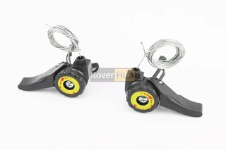 Переключатели (манетка) 3x7 скоростей, чёрно-жёлтые R 05