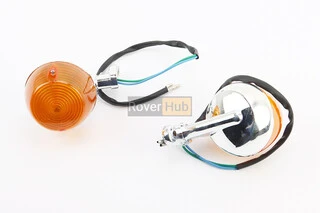 Поворотник лев., прав. "хром круглые" к-кт 2 шт (цена=качество), (два провода)