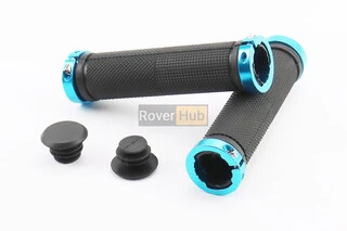 Ручки керма 130мм з затискачем Lock-On з двох сторін, чорно-сині FL-426