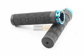 Ручки керма 130мм з затискачем Lock-On, чорно-сині