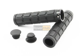 Ручки керма 130мм з затискачем Lock-On, чорні TPE-077