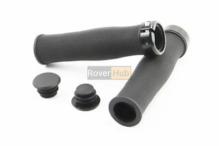 Ручки керма 130мм з затискачем Lock-On, чорні TPE-187A