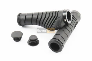 Ручки керма 130мм з затискачем Lock-On, ергономічні, чорні TPR-073