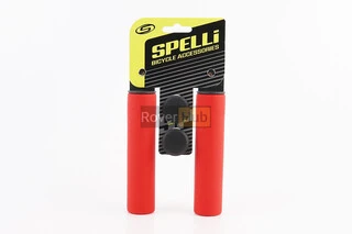 Ручки керма 130мм, силіконові, червоні SBG-6108