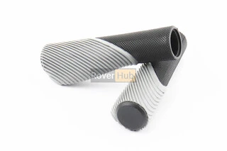 Ручки керма 135мм, ергономічні, чорно-сірі CR-G303