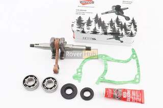 Колінвал 4500/5200, шатун - жовтий + підшипники 6202-2шт + сальники (15x35x5 + 15x28x5) + прокладка + герметик, металева коробка