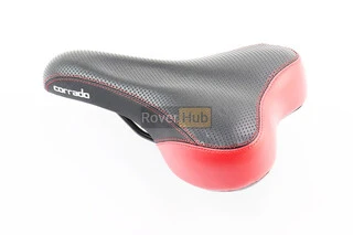 Сидіння MTB 260x160мм з кріпленням, чорно-червоне CORRADO 6690