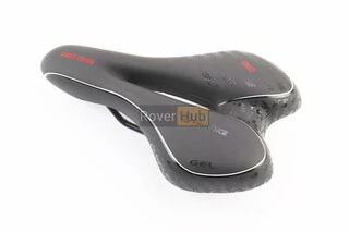 Сиденье MTB 270x160мм, чёрно-бело-красное "GEL"