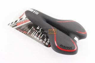 Сиденье MTB 270x160мм, чёрно-красное YF-1034