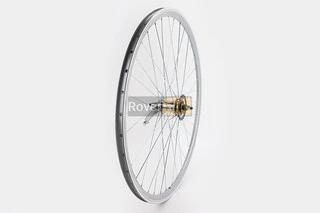 Колесо 28" заднє, обід "крапля" алюмінієвий, втулка ХВЗ черв'якова 14Gх36H, крепл. гайка, сіре