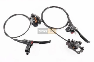 Гальмо Disk-brake гідравлічне переднє (F160/R140мм)+заднє (F180/R160мм), чорні