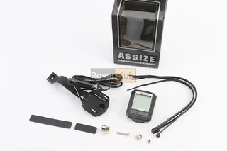 Велокомпьютер 11-функций, проводной, чёрный AS-300 (без батареек)