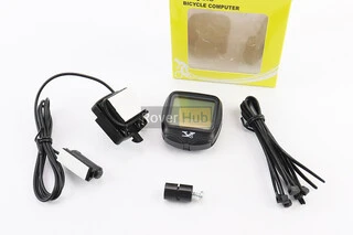 Велокомп'ютер 15-функцій, дротовий, 1.5" дисплей, чорний YS-468B (без батарейок)