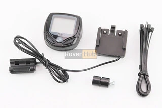 Велокомп'ютер 15-функцій, дротовий, 1.5" дисплей, вологозахисний, чорно-сірий YS-368A (з батарейкою)