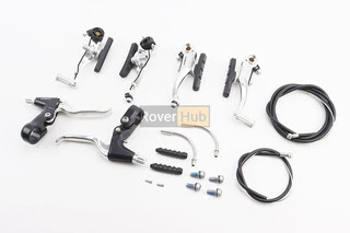 Гальмо V-brake 103мм (2 колеса) з ручками, тросами, алюмінієве, HJ-620A6/HJ-296ADV