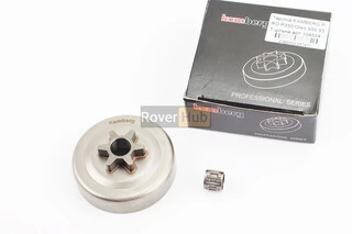 Тарелка сцепления "звезда" 3/8-6+подшипник Partner-350/351/352/371/372, Husqvarna-235/236/240, OLEO MAC-936-937-940-941,