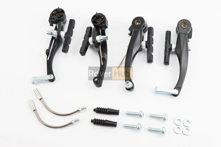 Гальмо V-brake 110мм (2 колеса), алюмінієве, чорне