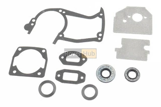Прокладки 4500/5200/5800, к-кт 8 деталей + сальники (15x35x4,5 + 15x28x4,5), (на блистере, металичиские)