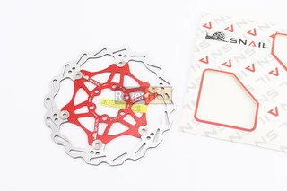 Гальмівний диск 160мм, кріпл. 6 болтів, на алюмінієвому павуку, червоний FD-01