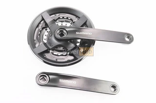 Шатун (кріплення "квадрат") 175мм, 42.34.24T к-кт МТВ, алюмінієві, чорні Tourney FC-TY301