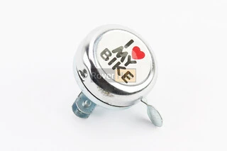 Звонок механический "I love my Bike", хром