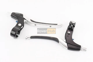 Гальмівні ручки з гумовими вставками, алюмінієві, чорно-сірі HJ-330AD