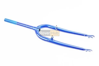 Вилка 24" з різьбою 1" (25,4мм), шток 240мм, V-brake, синя