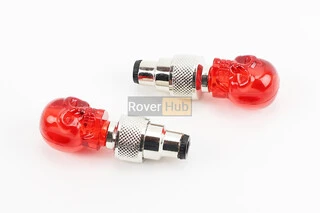 Ковпачок ніпеля "череп" 1 діод (червоний) к-кт, JY-503Z