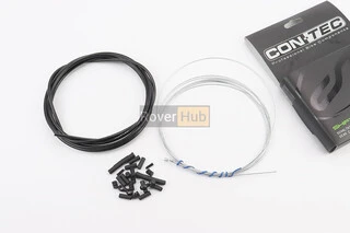 Трос - комплект переключения универсальный "ПОЛНЫЙ" (рубашка 4мм х 2,7м, троса Galvanize 2000/2300мм, колпачки, концевики,