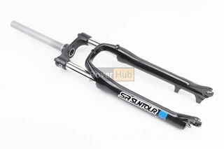 Вилка 26" амортизаційна, без різьби 1-1/8" (28,6мм), шток 255мм, з ходом 100мм, Disk-brake, Preload, алюмінієва, чорна XCE 28